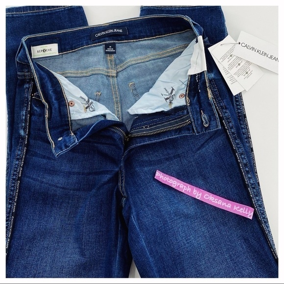 CALVIN KLEIN JEANS HiGH RISE SLIM REPREVE Sz25 - Picture 3 of 7